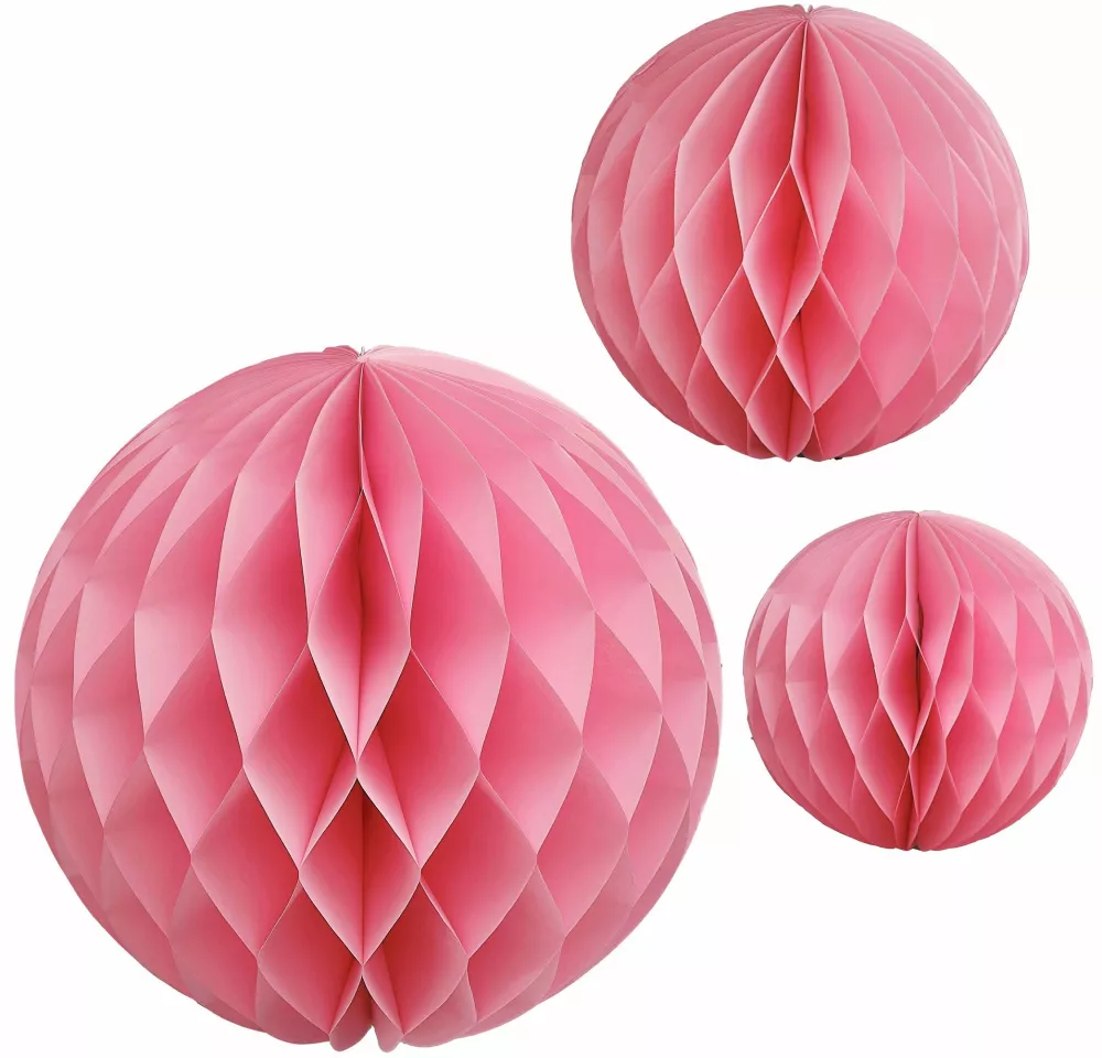 3 palline a nido d'ape Flamingo Pink Eco