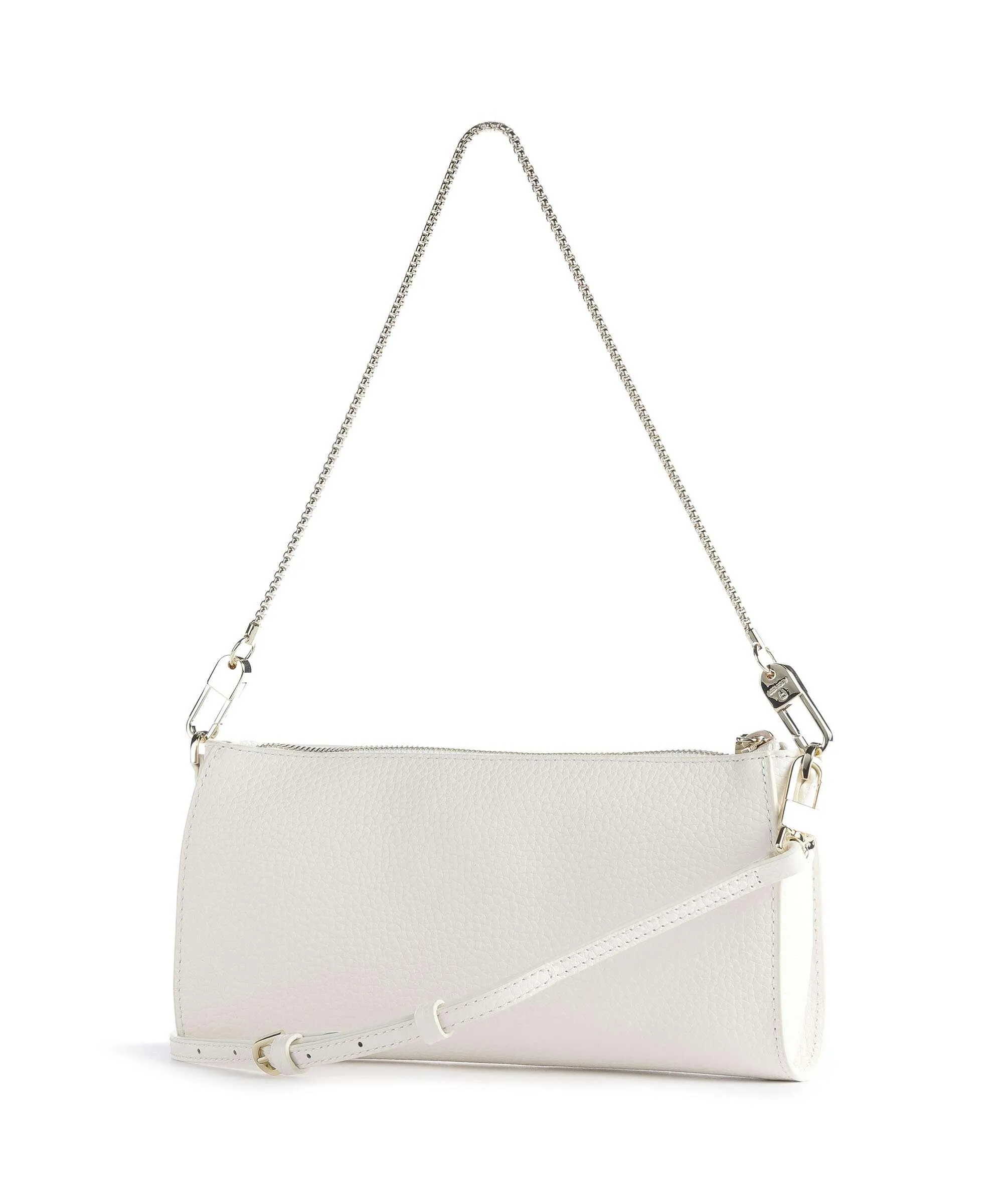  Aigner Ivy S Borsa a spalla pelle di vacchetta grana bianco  